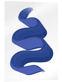 Acrylic print Abstract Blue Paint Snake