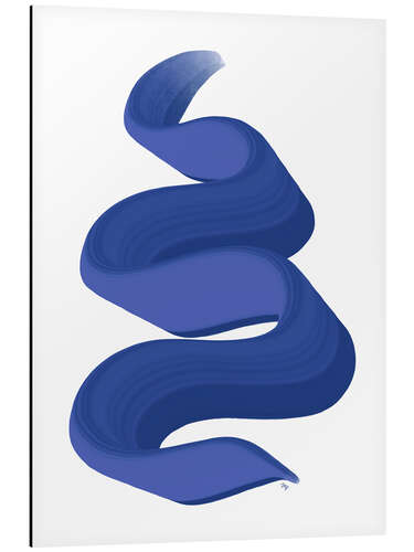Alumiinitaulu Abstract Blue Paint Snake