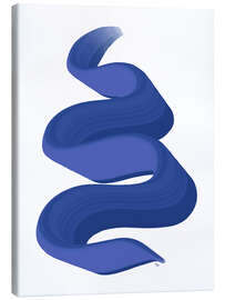 Obraz na płótnie Abstract Blue Paint Snake