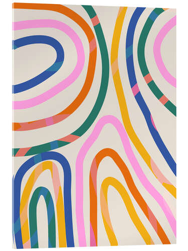 Acrylglasbild Wunderlicher abstrakter Regenbogen