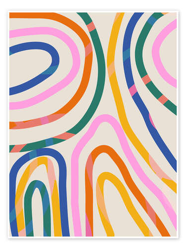 Poster Whimsical Abstract Rainbows