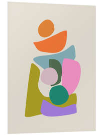 Hartschaumbild Bunte abstrakte Formen
