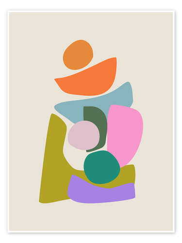 Poster Colourful Abstract Shapes