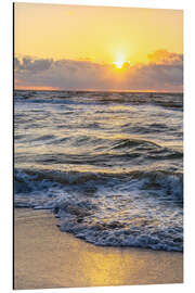 Alubild Sonnenuntergang am Weststrand II - Moqui, Daniela Beyer