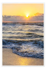 Wandbild Sonnenuntergang am Weststrand II - Moqui, Daniela Beyer