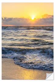 Wandsticker Sonnenuntergang am Weststrand II - Moqui, Daniela Beyer