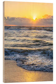 Wood print Sunset on the West Beach II - Moqui, Daniela Beyer