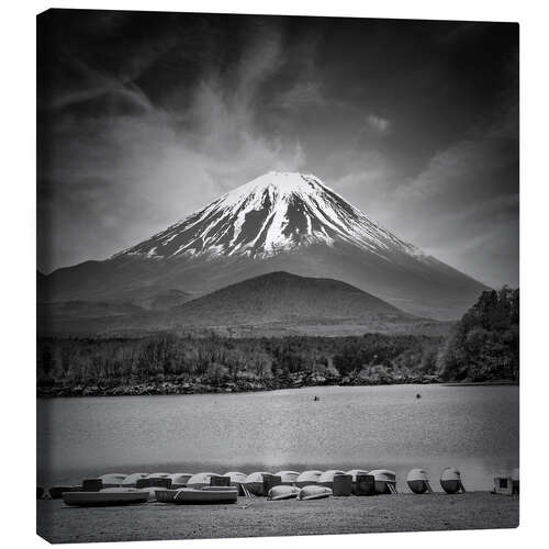 Canvas print Majestic Fuji at Lake Shoji, Japan