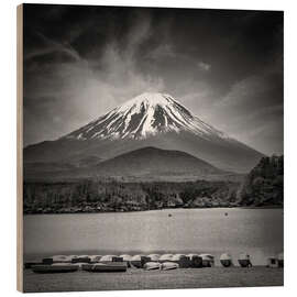 Holzbild Majestätischer Fuji am Shoji-See, Japan - Melanie Viola