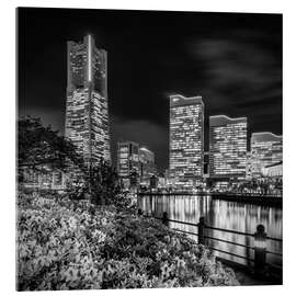 Acrylglasbild Yokohama Skyline - Melanie Viola
