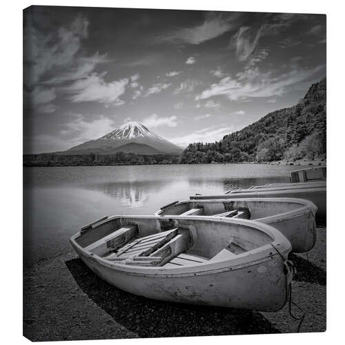 Leinwandbild Japan Idylle am Shoji-See mit Fuji