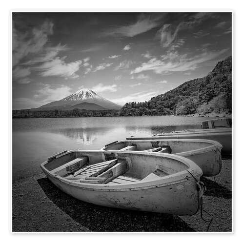 Poster Japan Idyll at Lake Shoji with Fuji