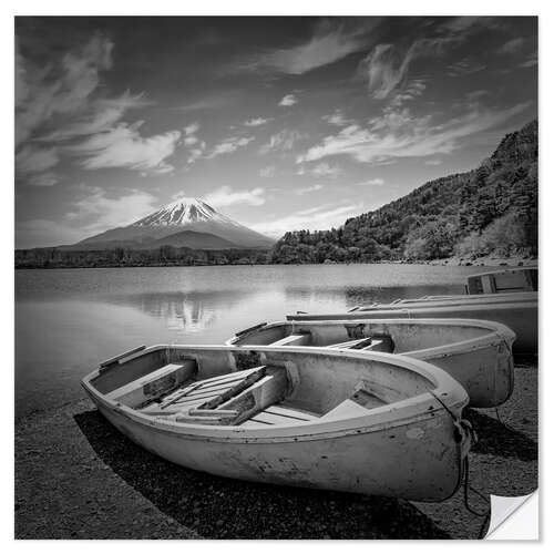 Sticker mural Japan Idyll at Lake Shoji with Fuji