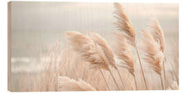 Wood print Pampas grass in a gentle breeze - Melanie Viola