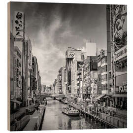 Cuadro de madera Dotonbori in Osaka - Melanie Viola