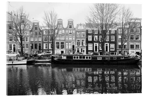 Akrylbillede Classic canal view of Amsterdam