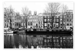 Wandbild Klassischer Kanalblick auf Amsterdam - George Pachantouris