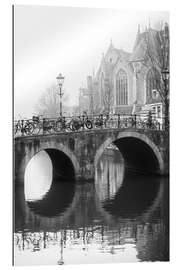 Gallery Print Brücke an einem nebligen Morgen in Amsterdam