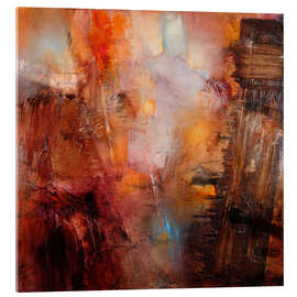 Obraz na szkle akrylowym Crossing - Red meets turquoise - Annette Schmucker