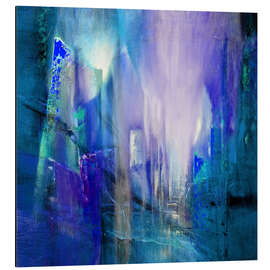 Alubild Transparenz - Durchscheinendes violett und türkis - Annette Schmucker