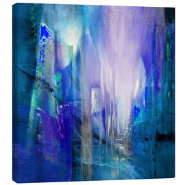 Lienzo Transparency - translucent purple and turquoise - Annette Schmucker