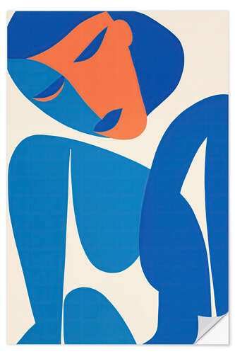 Wandsticker Blue Portrait