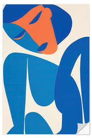 Wandsticker Blue Portrait