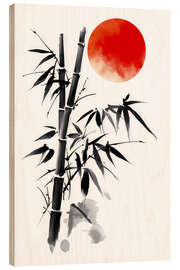 Wood print Sun over the bamboo field - Peter Roder