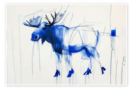Poster Blue Moose - Peter Roder