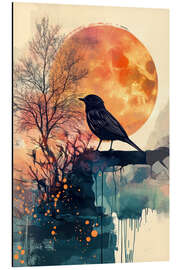 Tableau en aluminium Watchful crow - Peter Roder