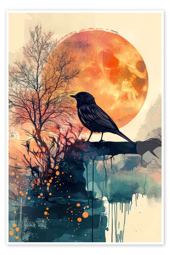 Poster Watchful crow