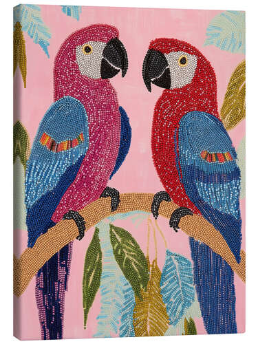 Lienzo Pair of parrots