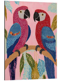 Magnettafel Papageienpaar