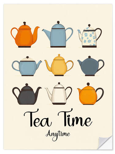 Wandsticker Tea Time Anytime