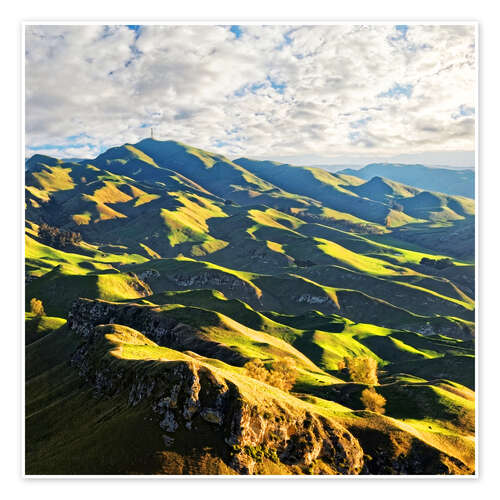 Poster Te Mata Peak New Zealand