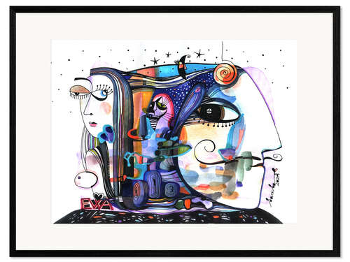 Framed art print Salvador Dali's Cat