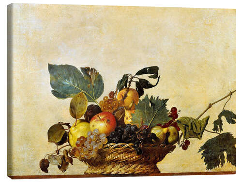 Canvastavla Basket of Fruit
