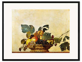 Innrammet kunsttrykk Basket of Fruit