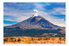 Póster Volcano Popocatepetl, Iztaccihuatl National Park, Mexico - HADYPHOTO