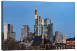Canvas print Skyline Frankfurt at blue hour in the morning - Jan Wehnert