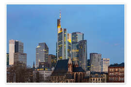 Plakat Skyline Frankfurt at blue hour in the morning - Jan Wehnert