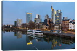Canvas print Frankfurt am Main, river with reflection of the skyline - Jan Wehnert