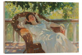 Tableau en bois Sunlight on the Veranda - Felipe Hora