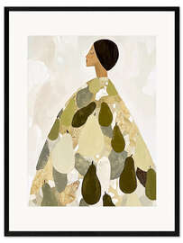 Framed art print Golden Green Queen - DejaReve