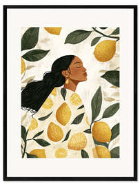 Gerahmter Kunstdruck Die Zitronengöttin
