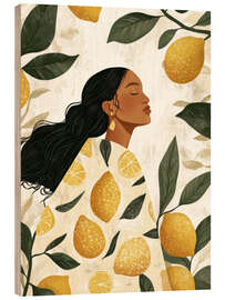 Wood print The Lemon Goddess - DejaReve