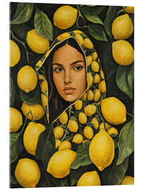 Tableau en verre acrylique Lemon Glow - A Citrus Muse - DejaReve