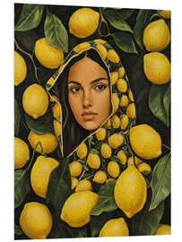 Hartschaumbild Lemon Glow - Eine Zitrusmuse - DejaReve