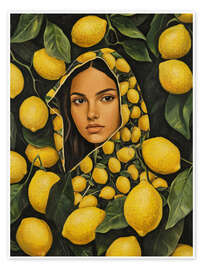 Obraz Lemon Glow - A Citrus Muse - DejaReve