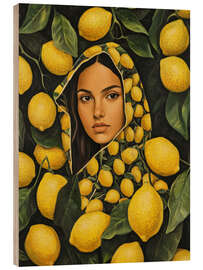 Holzbild Lemon Glow - Eine Zitrusmuse - DejaReve